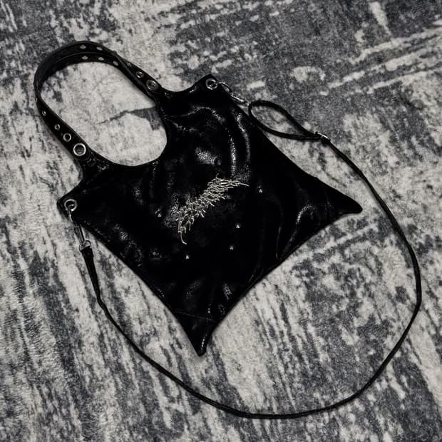 {UNKNOWN} Punk Glossy Studded 2-Way Bag 