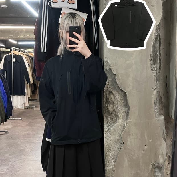 데상트 바람막이 점퍼 블랙 95 #csz3706