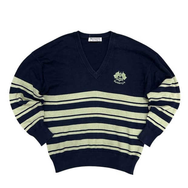 버버리 90s 브이넥 울 니트(42)