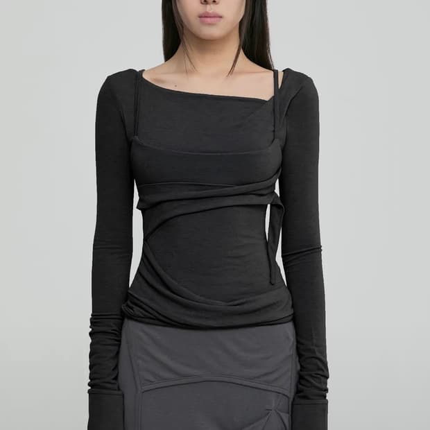 플레어업 레이어드 롱슬리브 블랙