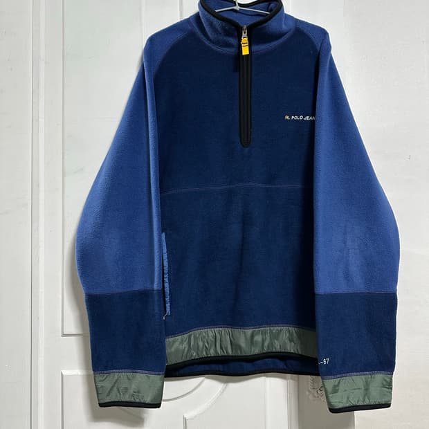 폴로 진스 반집업 플리스