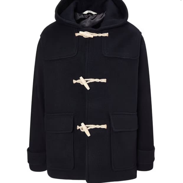 해지스 맨 숏 더플코트 m