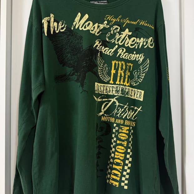 Vintage Green Graphic Long Sleeve