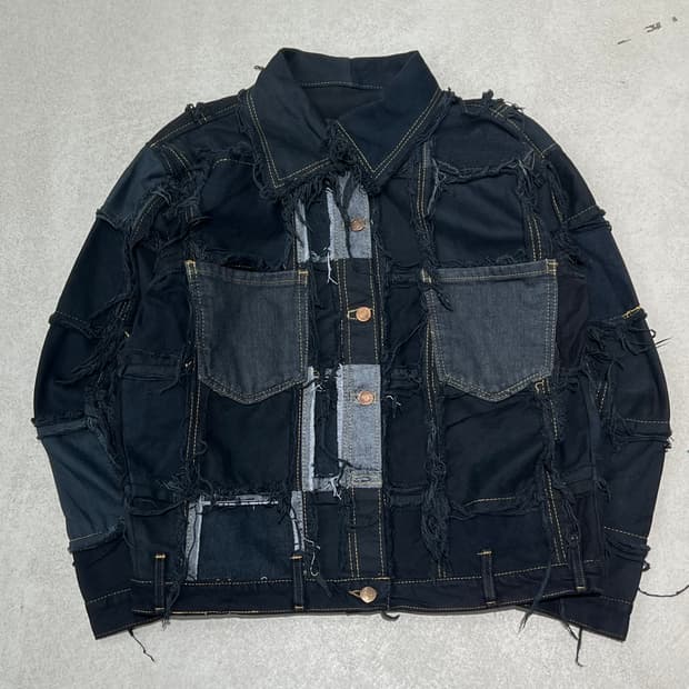 커스텀 흑청 데님자켓 s10748