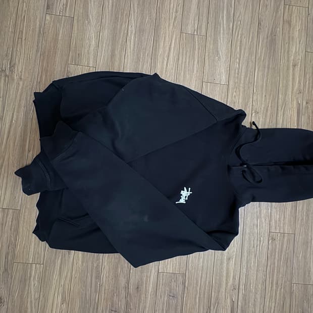 스투시 검정 후드티