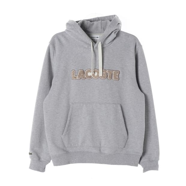 라코스테 빅로고 그레이 후드티 L