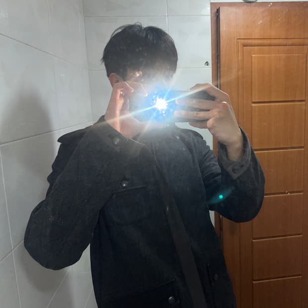 아르마니 익스체인지 울 밀리터리 견장 자켓 다크 그레이