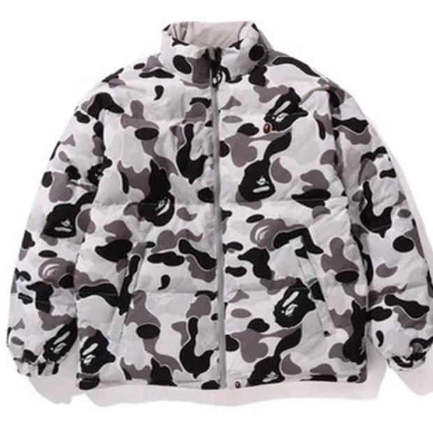 베이프 ABC 카모 리버시블 다운 자켓 패딩