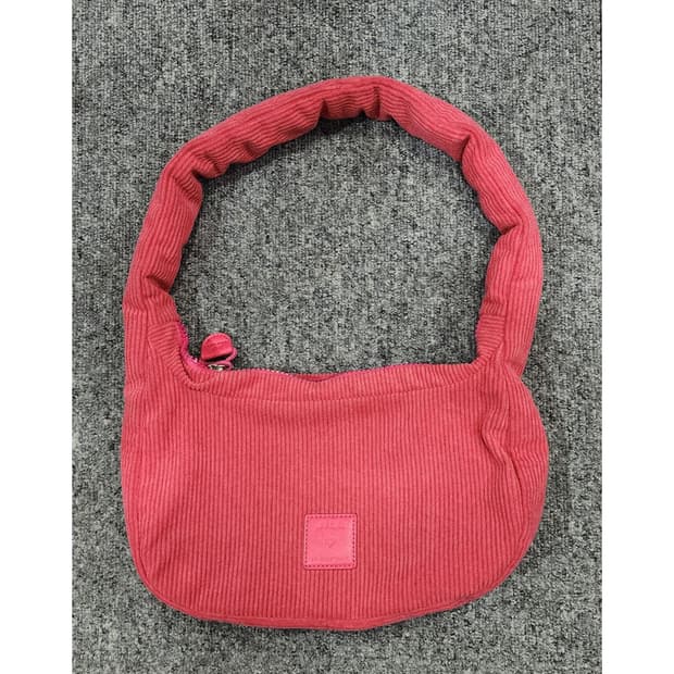 질바이질스튜어트 코듀로이 하프문 바게트백 골덴 가방