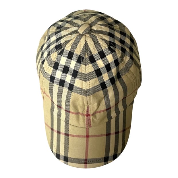 버버리 체크 패턴 볼캡