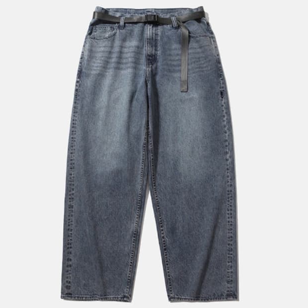 [2] 25AW 모이프 와이드 벨티드 6p 데님 청바지 워시드 인디고