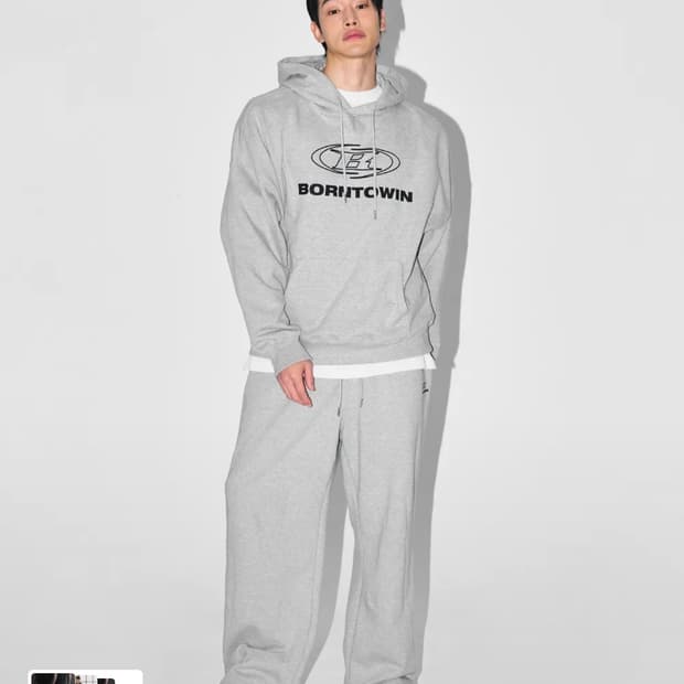 2)본투윈 후드티+와이드팬츠 세트 셋업