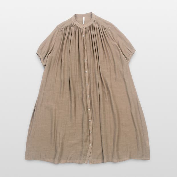 ALLER BIEN Gathered Band Collar One Piec