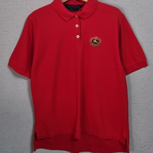 S (55) 버버리 빈티지 레드 PK 반팔티
