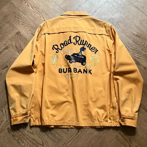 [40]Sugar Cane 슈가케인 루니툰 로드러너 스포츠 드리즐러 자켓