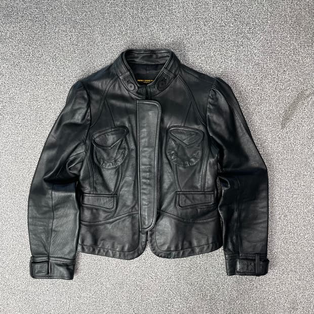 HONG SUNG WAN 블랙 가죽 자켓