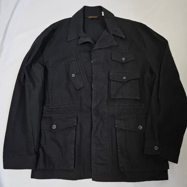 컴뱃 사파리 카고포켓 자켓 코튼 블랙 L