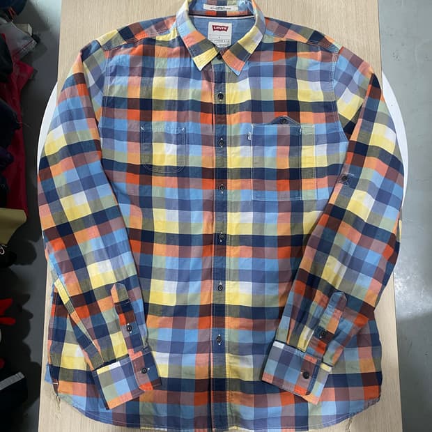리바이스 웨스턴 체크 셔츠 L