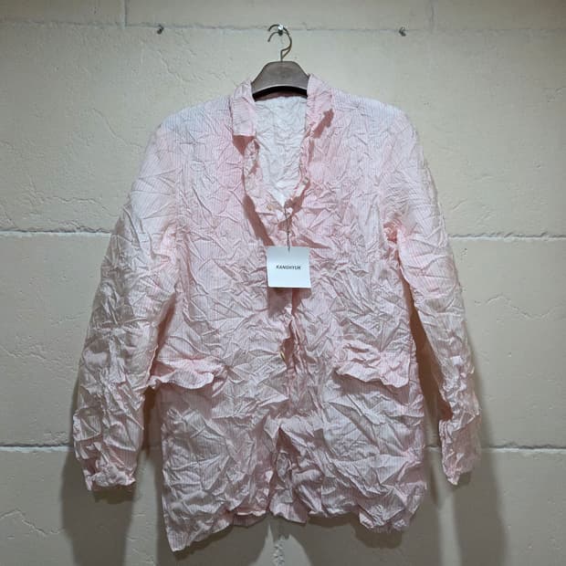 강혁 에어백 스트라이프 슈링크 자켓 라지