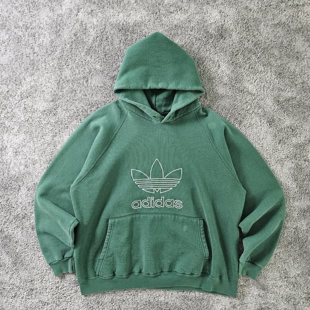 adidas 삼선 로고 후드티