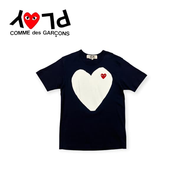 꼼데가르송 PLAY 화이트하트 티셔츠