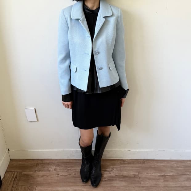 꾸레쥬 스카이 트위드 자켓