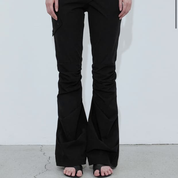 보헤미안서울 knee shirring bootcut pants 