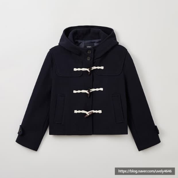 스파오 더블 숏코트 떡볶이코트 네이비 M