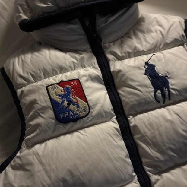 폴로 빅포니 화이트 패딩