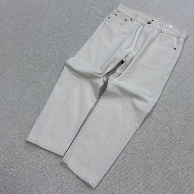 L 유니폼브릿지 화이트 데님 팬츠 0325E