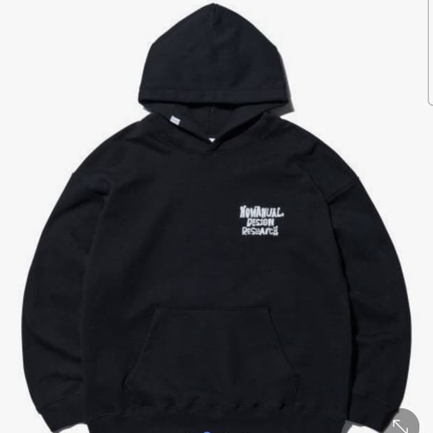 노매뉴얼 블랙 후드티