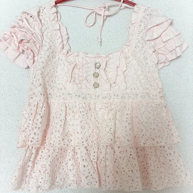 리즈리사 핑크 고전 블라우스