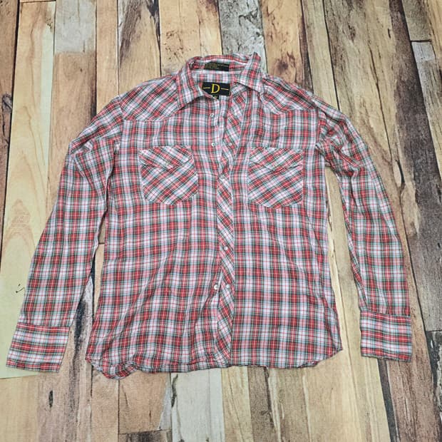 90s USA Vintage 체크 웨스턴셔츠