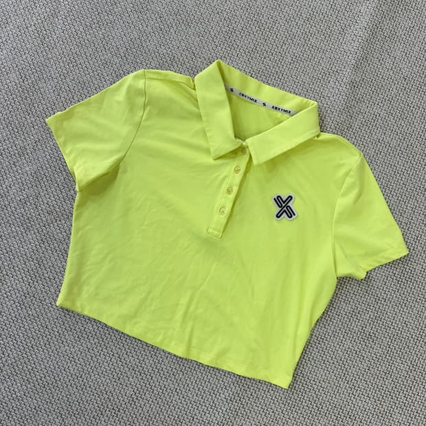 L 젝시믹스 피케 크롭 티셔츠 0327D