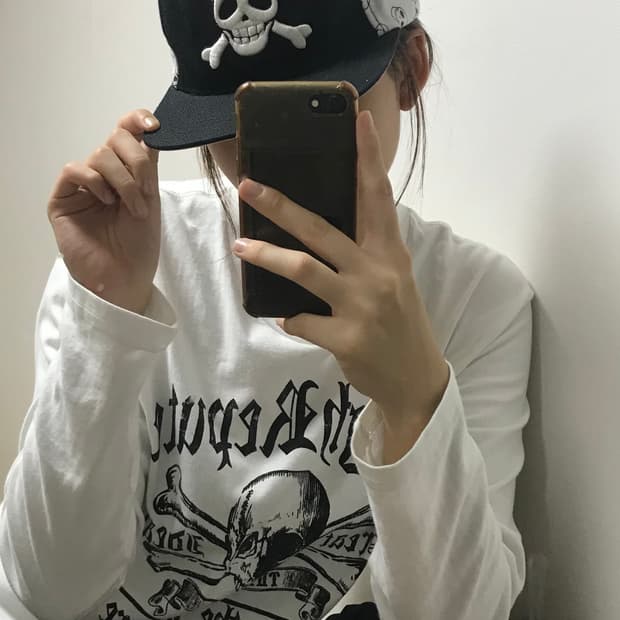 스컬 반다나 리본 캡