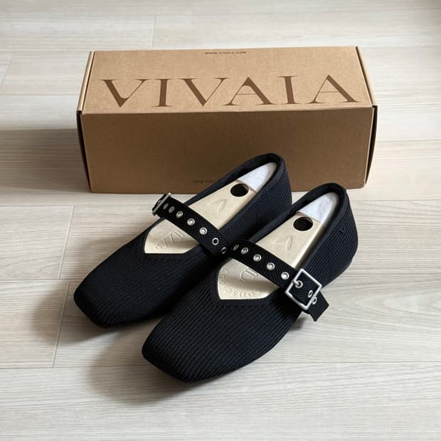 (새상품) 비바이아 마고 메리제인 3.0 (미리엘) 플랫슈즈 블랙 230