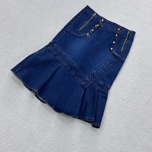 64-92 OMD 데님 미디 스커트 0326E