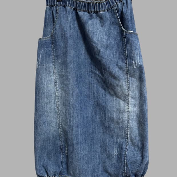 빈티지 데님 벌룬 스커트