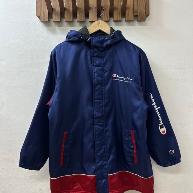 90 Jpn Champion 올드스쿨 챔피온 플리스 안감 바람막이
