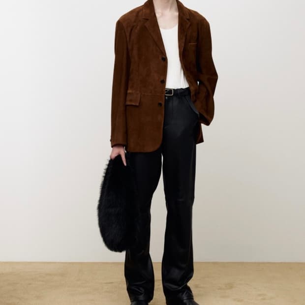 [XL] 토니웩 스웨이드 테일러드 자켓 카멜