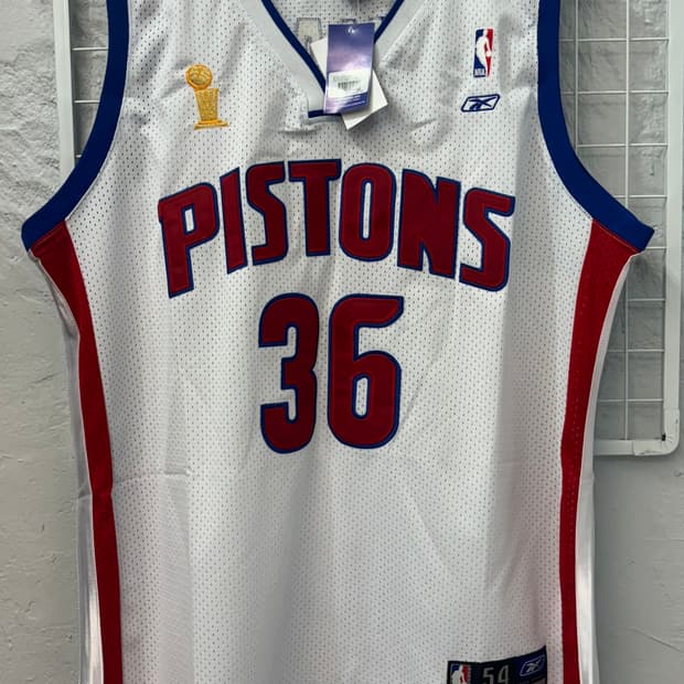 NBA X 리복 디트로이트 피스톤즈 유니폼 슬리브리스 2XL