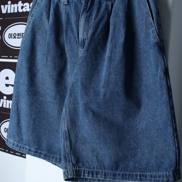 (L-XL) 키뮤어 반바지 팬츠 버뮤다 데님 청 밴딩-P1P10260