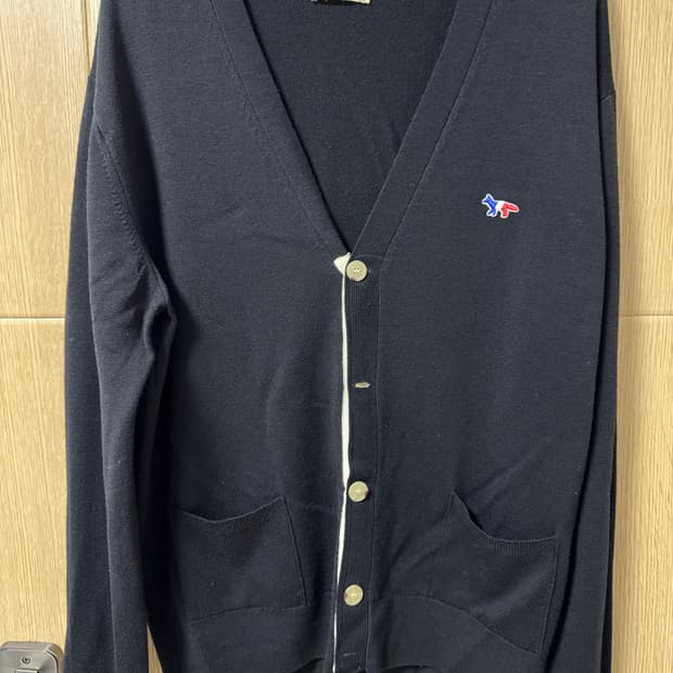 메종키츠네 가디건 블랙 L