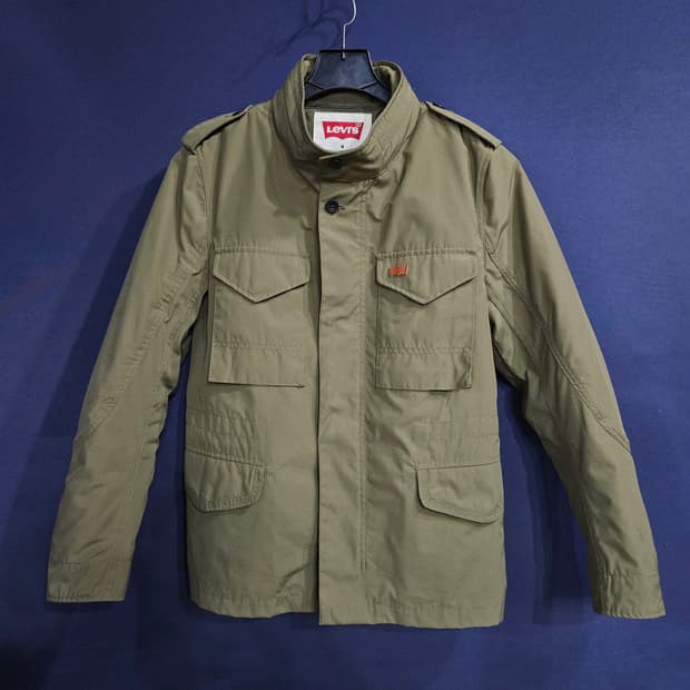 리바이스 카키 남성 슬림핏 95 패딩자켓 