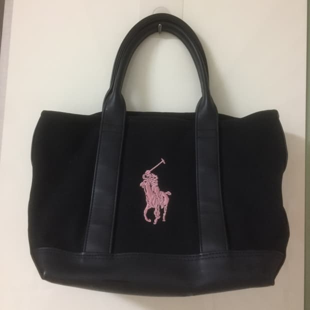 폴로 핑크 빅포니 토트백 가방 딸기우유색