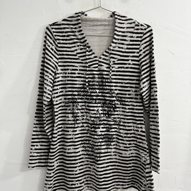 stripe printing top