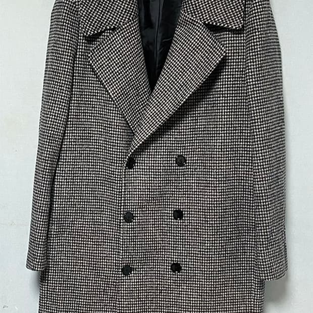 ZARA 자라 남자 모직 롱코트 체크 XL 105