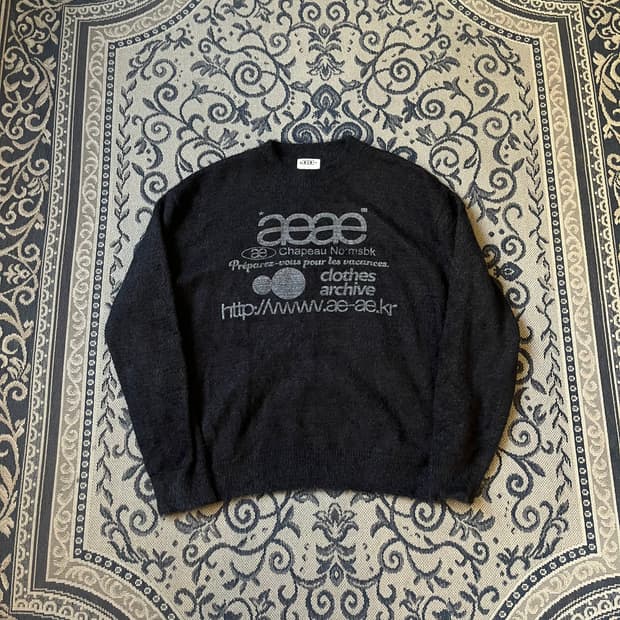 1 aeae 웹 로고 니트/W2309