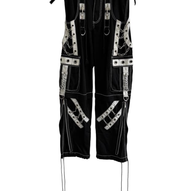 트립 NYC 2WAY 본디지 체인 와이드 카고 팬츠