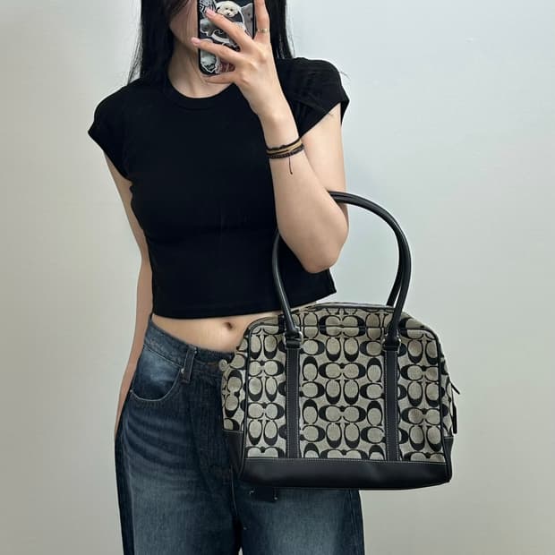 Coach 코치 모노그램 캔버스 숄더백
